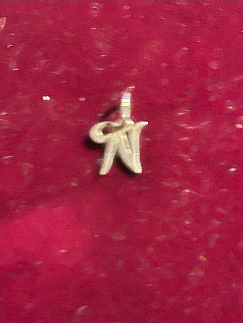 James Avery Silver Initial N Pendant uncut